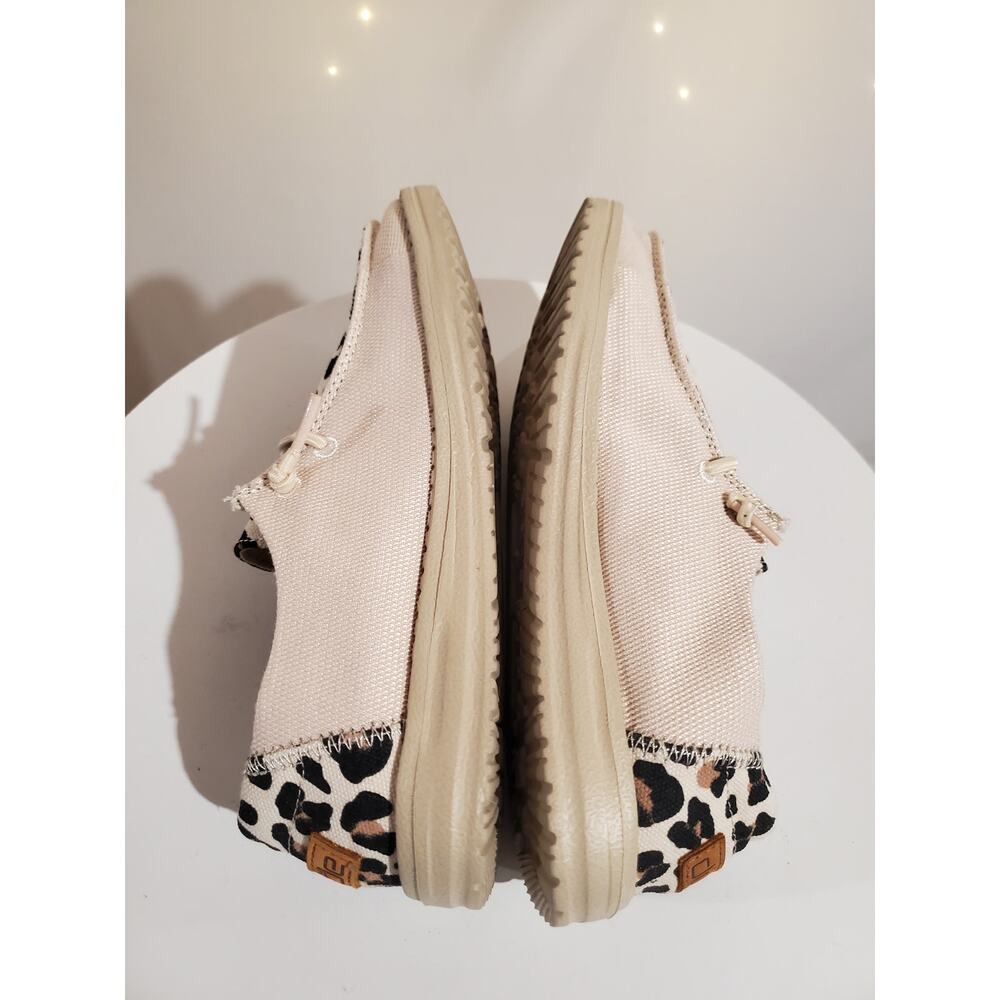 Hey Dude Wendy Funk Leo Safari Lace Up Slip On Canvas Comfort Shoes Womens 6 - Picture 6 of 10